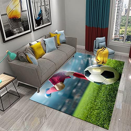 Eloir Football Sports Sports 3D Carpet Sala de estar de carpete e meninas de meninas Estudar tapete de
