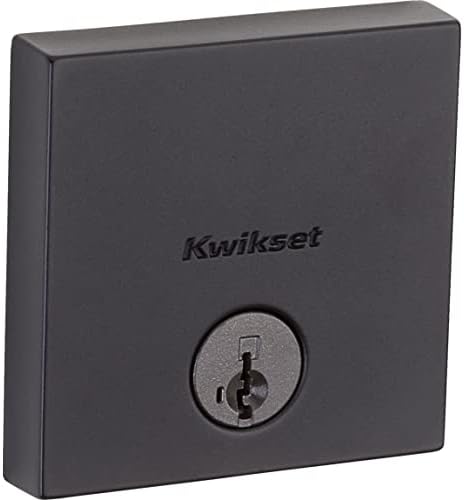 Kwikset Downtown 92580-030, trava da porta de morto, cilindro único, perfil quadrado com segurança de smartkey