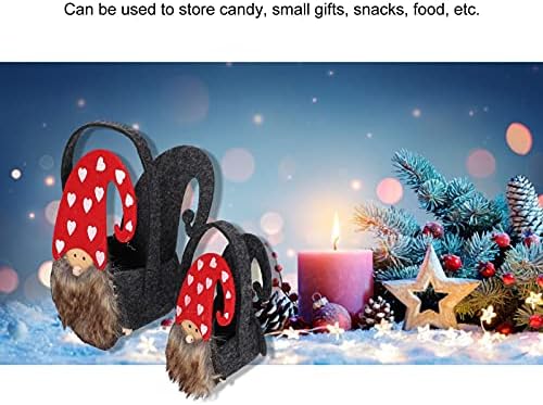 Cesta de doces de Natal, bolsa de doces de Natal, bolsa de presente de Natal, 2pcs Santa Gnome Candy Basket Candy