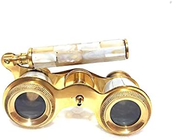 Ganga náutico de 4 polegadas de bronze e chifre binocular pyglass binocular binocular Binocular Binocular
