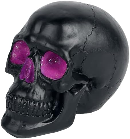 Nemesis agora Geode Skull Fatuine 17cm, resina, preto, roxo