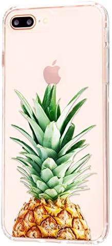 Casery iPhone 8/7/6 Plus Caso, Top de abacaxi - Proteção de grau militar - Testado com gota - Caso claro protetor para a Apple iPhone 8 Plus, iPhone 7/6/6s Plus
