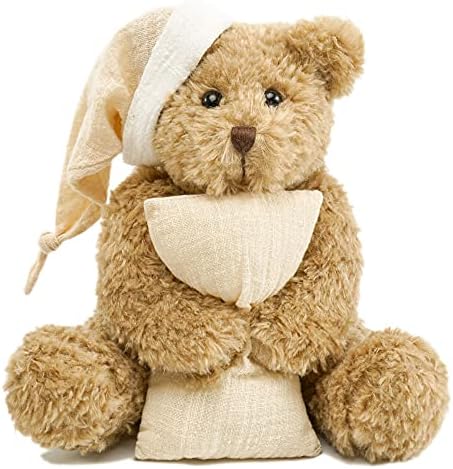NLEIO TEDDY BONED BELIES, 15,7 Urso de pelúcia de pelúcia, animal de pelúcia fofo com chapéu e travesseiro,