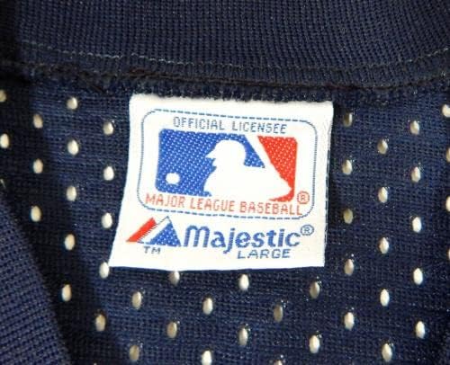1983-90 California Angels Game Blank emitiu Blue Jersey Batting Practice L 689 - Jogo usou camisas MLB