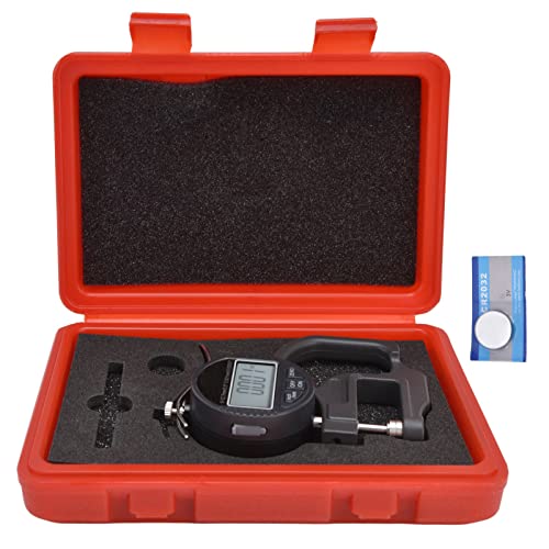 Medidor de espessura eletrônica fafecy, 0,12,7 mm portátil LCD Micrômetro Digital Espessura Ferramenta de medição para espessura de materiais macios, ferramenta de medição