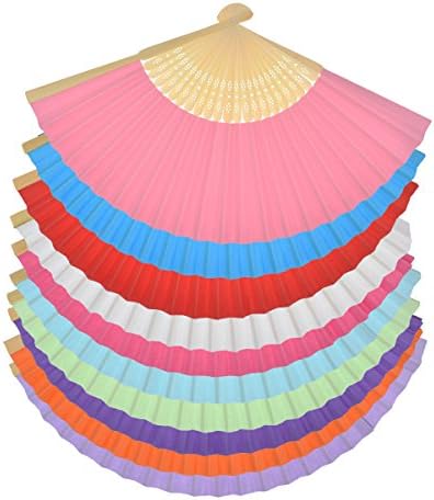 Yokind 10 Packs Multicolor Bamboo Fan Fan Hadheld Fan Fan dobrou Fan for Wedding Party Decoration