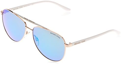 Michael Kors MK5007 104525 Rose Gold Branco HVAR Categoria de lentes de óculos de sol piloto HVAR, 59mm