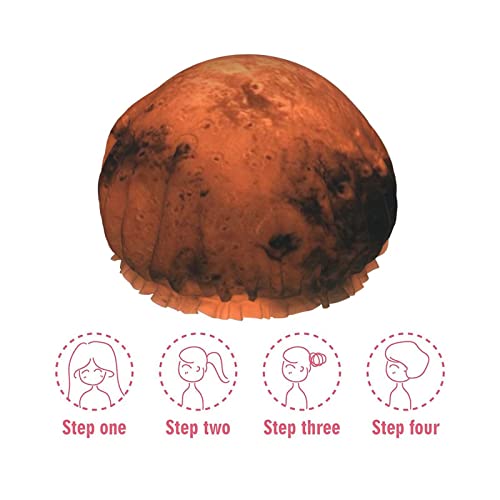 Marte Planeta Planeta Ticada de Chuveiro, Chape de Banho de Camadas Duas Para Mulheres Baas de Banho