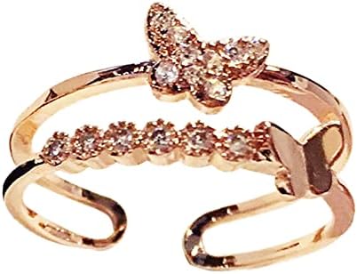2023 novo anel de asa de borboleta anel feminino anel de cauda personalidade de moda abrindo o temperamento