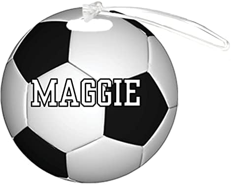 Futebol Maggie personalizável 4 polegadas reforçada Bagagem plástica Tag Adicione qualquer número