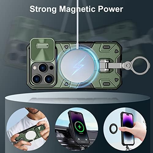Nillkin para iPhone 14 Pro Max Magnetic Case, [Proteção de grau militar e compatível com Magsafe],