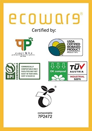 ECOWare® natural, biodegradável, compostável, ecofriário, seguro e higiênico Placa redonda de 9