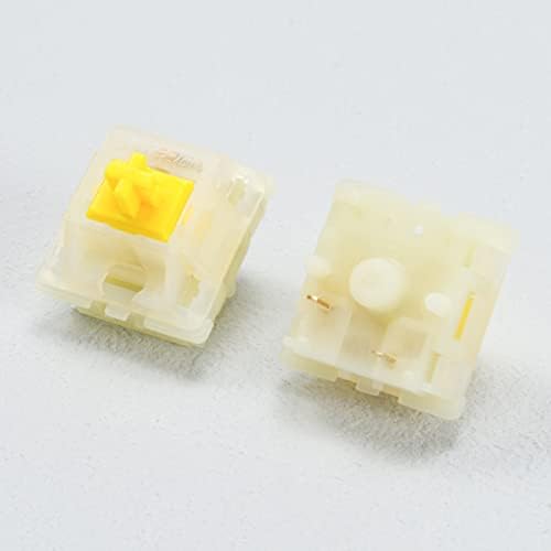 Gateron Milky Yellow Switches Pro, pré -lubrificado de 5 pinos, interruptores de teclado para teclados mecânicos