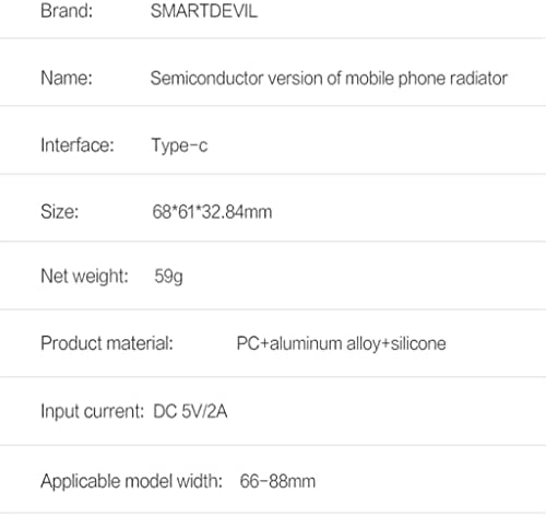 SAWQF portátil celular acessório para celular celular Radiator Gaming Universal Phone Cooler