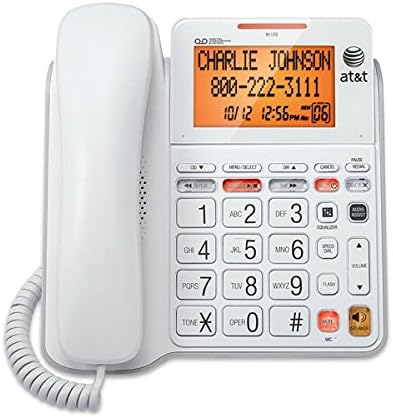 AT&T Big Button Telefone com Tilt Exibir ID de chamadas de impressão grande e sistema de atendimento