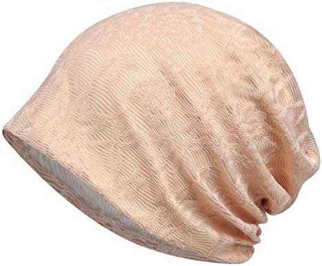 Pretyzoom Chemo Hat Hat Sleep Cap renda Slouchy Feanie Hat Hair Hair Turbans Cover para mulheres grávidas