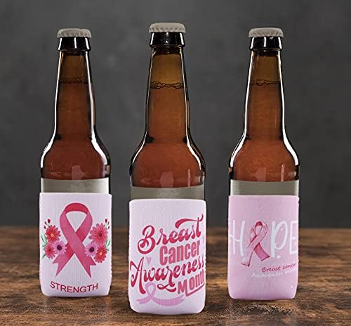 A conscientização sobre câncer de mama pode refrigeradores de bebidas - Coolies de cerveja rosa de fita cobrem suprimentos