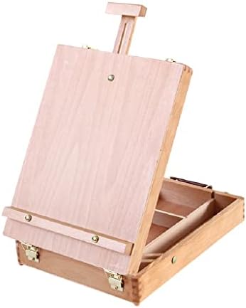 Sawqf portátil de gaveta de madeira portátil mesa de mesa de mesa de mesa de desenho de mesa de esboço Pintura