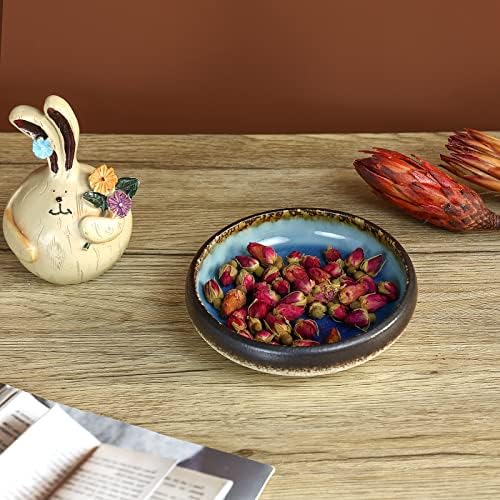 tigela decorativa cerâmica de 2pcs 2pcs, pratos de cerâmica artesanais, placa de frutas de cerâmica,