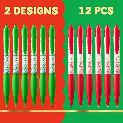 Joyin 12 PCs com tema de Natal canetas, para produtos de sacola de brindes de Natal, favores de festa