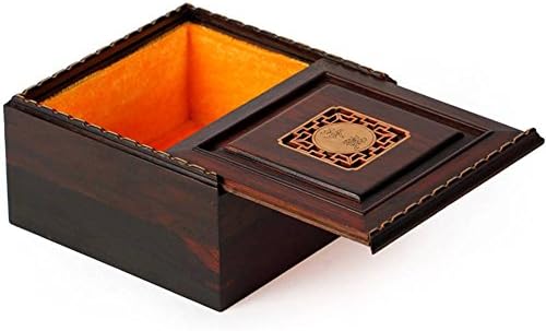 Wodeshijie Wood Casamento clássico de jóias pretas caixas-c