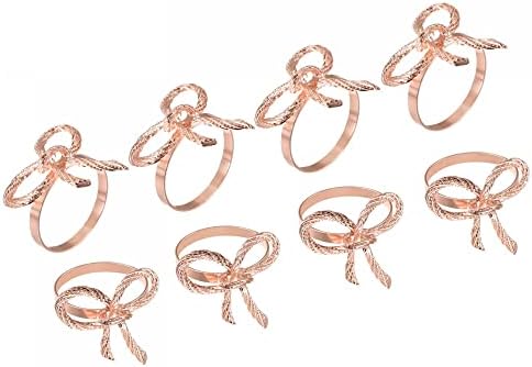 Uxcell Metal Napkin Rings Conjunto de 8, lençol de anel de guardana