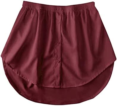 Camas de camadas em camadas Extender para mulheres de tamanho superior tampo mais baixo varredura curta Mini saia Casual Blouse Extender