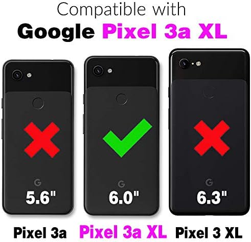 Dibosom Compatível com o Google Pixel 3A XL Carteira e premium Titular de cartões de crédito de couro