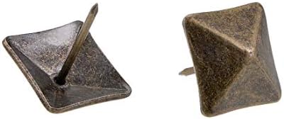 uxcell upfolstery unhas tacks 18 mm de cabeça quadrada de mobília antiga pregos pinos de bronze 15 pcs