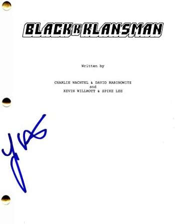 Laura Herrier assinou autógrafo - Blackkklansman Script completo de filme - Spike Lee, John David