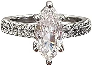 Vintage Full Full Diamond Ring noivado de casamento Jóias de zircão de jóias Presente de jóias Punk