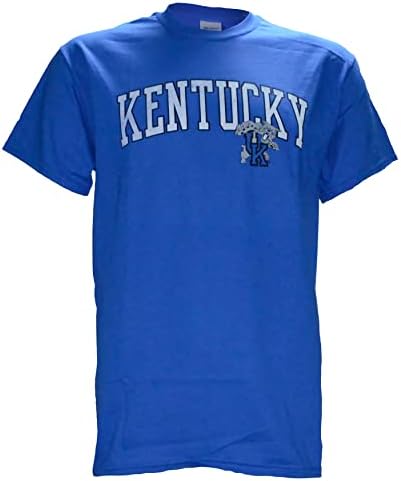 Reino Unido Kentucky Arch em impressão desbotada angustiada em uma camiseta azul