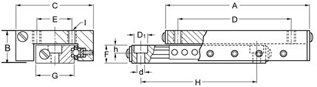 Del-Tron Precision, Inc. 26,9 mm x 203 mm, deslocamento de 150 mm, lâminas lineares anti-Creep-métrica