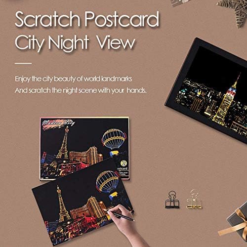 Magic Scratch Postcards, papel de pintura de arranhões arco -íris, arranhões de mini -DIY OFF OFTBO