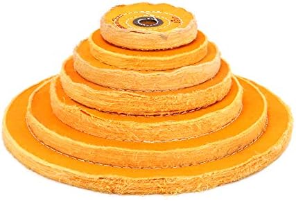 Wenfo 4 ”Buffing Polishing Wheel Algodão amarelo Chave de polimento fino de polimento para a ferramenta de tampão