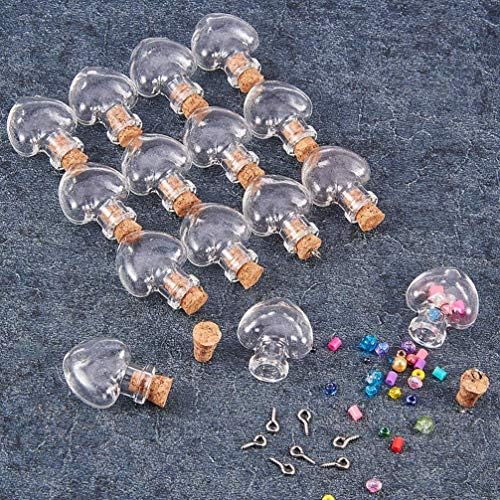 Besportble pack de 10 mini mensagem jar vidro de cortiça garrafa de decoração de diy decoração