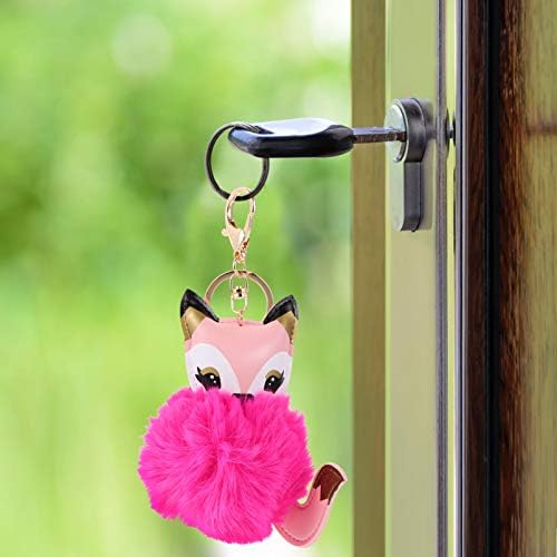 Kesyoo Creat Chain Key Pinging Keys Decorative Plush Fox Hanging