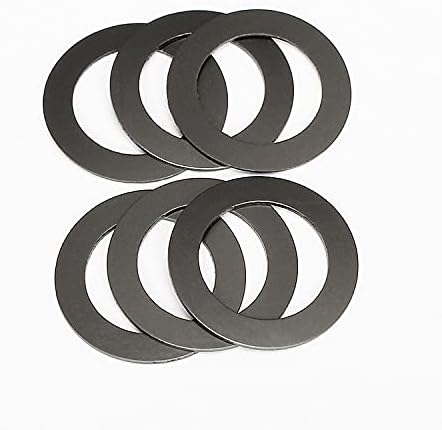 142pcs 3,5 mm de diâmetro externo arruela a gaxeta preta grafite de nylon arruelas de plástico círculo de anel Ultra-fino