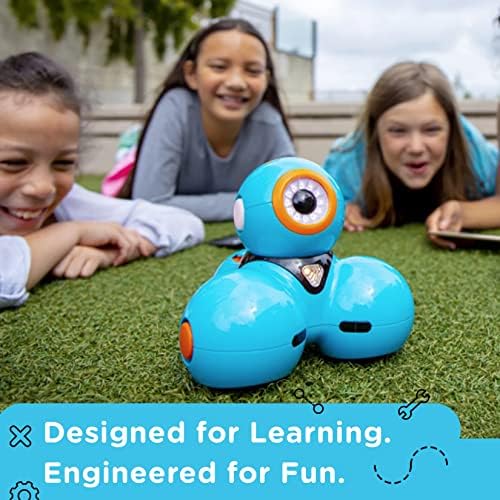 Wonder Workshop Dash - Robô de codificação para crianças 6+ - Voz ativado - Navega objetos - 5 aplicativos de programação gratuitos - Criando cidadãos digitais confiantes, azul