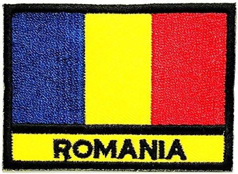 Country National Romania Flag bordado Militar Bordado Sew On Patch Applique Sew Iron on Men ombro camisa