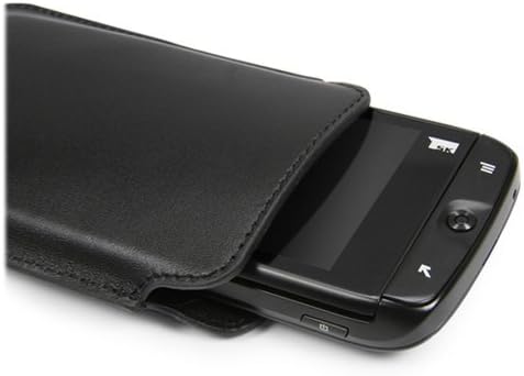 Caixa de ondas de caixa compatível com BlackBerry Curve 8520 - bolsa de couro genuína, bolso leve de luxo