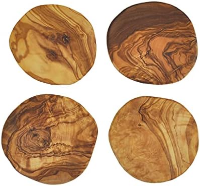 Medalhas -russas de madeira de azeitona naturalmente - Conjunto de 4