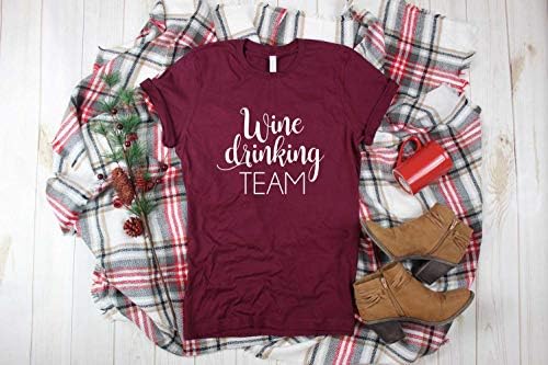 Camisa de vinho para mulheres. Camisa de equipe de bebida de vinho. T-shirt de vinho unissex. Camisa para grupo.