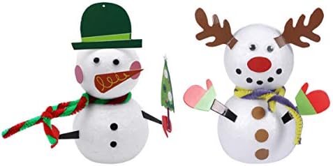 Bestoyard 2 sets jogos de boneco de neve de Natal com espuma de boneco de neve de espuma bolas de espuma de