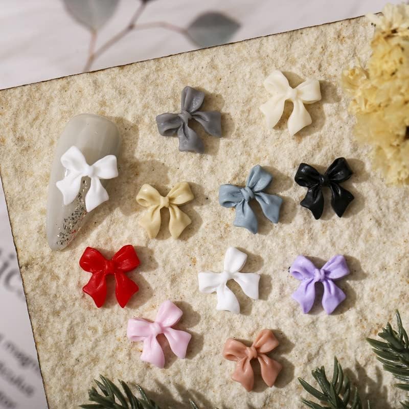 50pcs peças de fita unha gravata arco projeta expexy acessórios decoração encantos de peças kawaii dicas corea