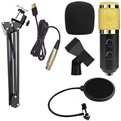 LMMDDP USB Capacitivo Microfone Vocal Recording Mic Wired Kits Live Kits Professional USB Radio Desktop
