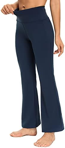 Calças de ioga de bootcut de cakcton para mulheres com calças de treino de cintura alta de bolso calças esportivas