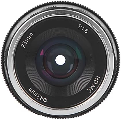 Lente de câmera de espelhamento de metal jopwkuin, lente de câmera de foco manual 5 elementos em 3 grupos