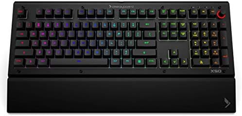 Teclado do teclado DAS X50Q Teclado mecânico RGB programável para trabalho e jogos, interruptores