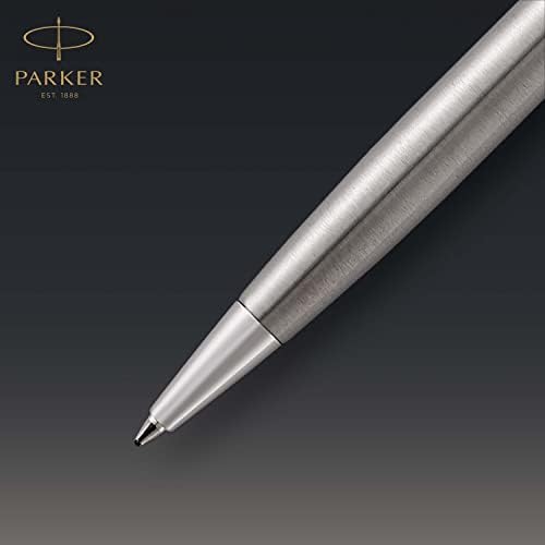 Parker Sonnet CT 1950871 caneta esferográfica, baseada em óleo + reabastecimento, aço inoxidável, 3 recargas